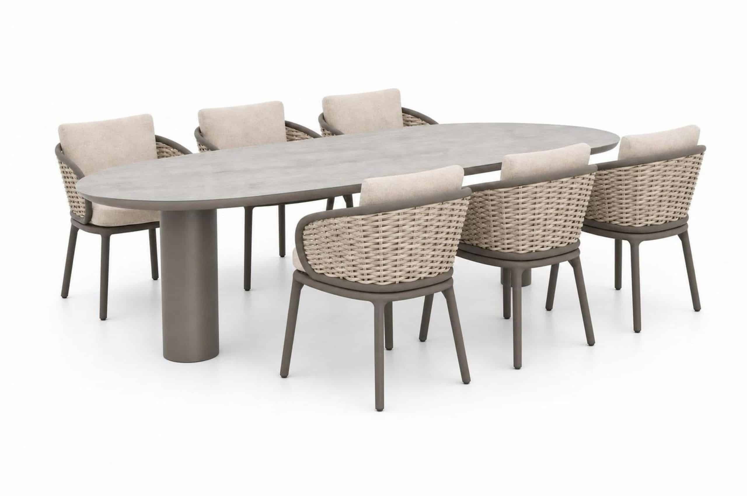 apple bee pine key/guave 240×120 cm dining tuinset 7 delig