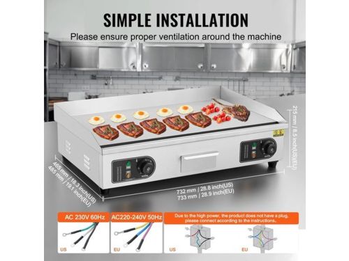 Bakplaat - Elektrische Bakplaat - Grill - Grill Apparaat