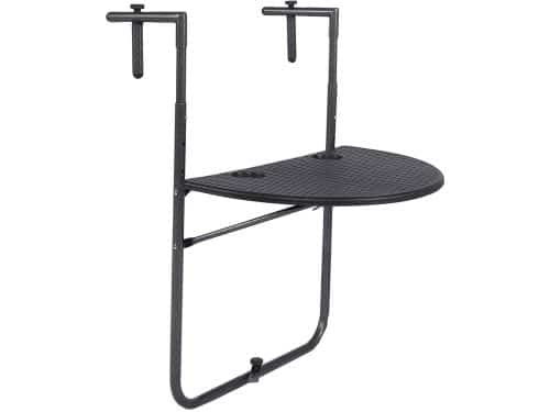 Balkon hangtafel zwart bijzettafel
