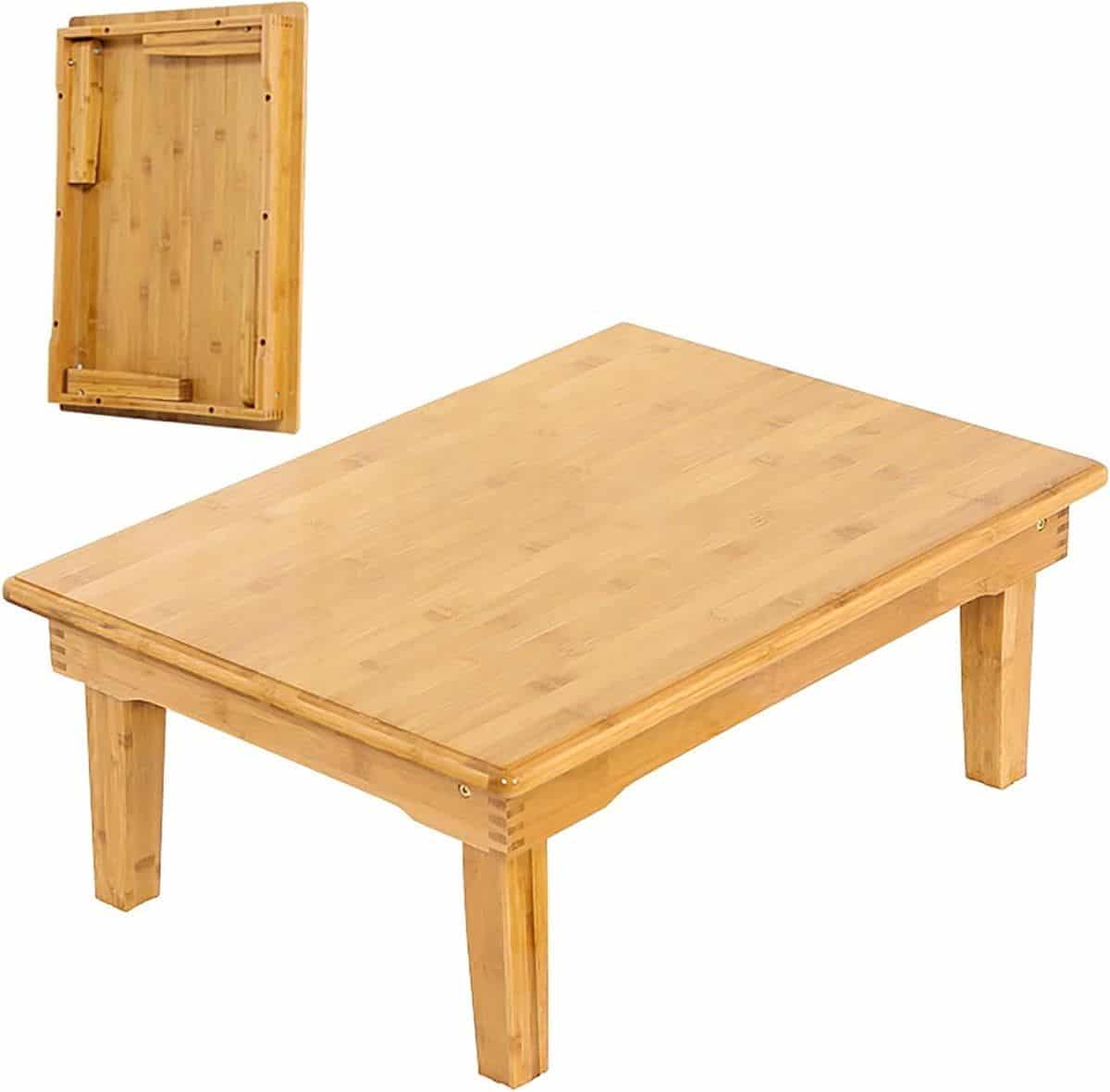 bamboe klaptafel bedtafel dienblad ontbijt op bed