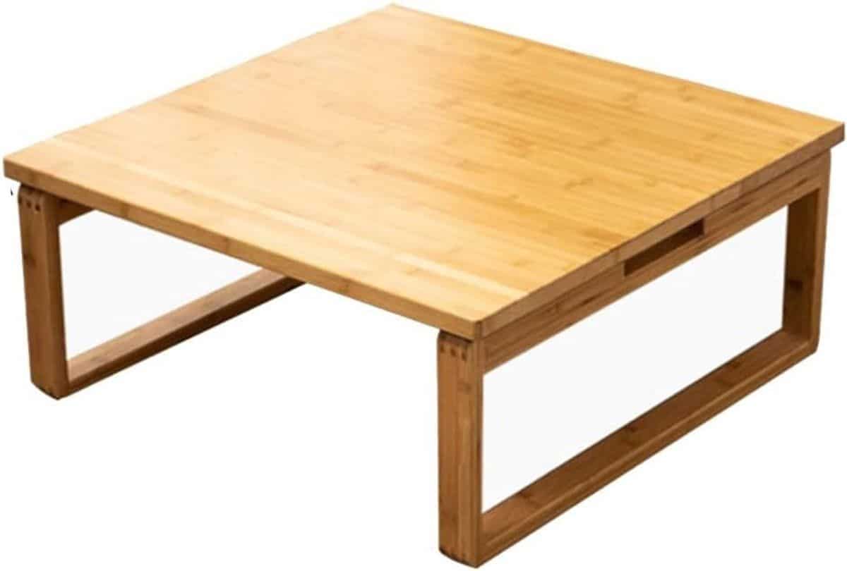bamboe klaptafel lage eettafel kunst en werk