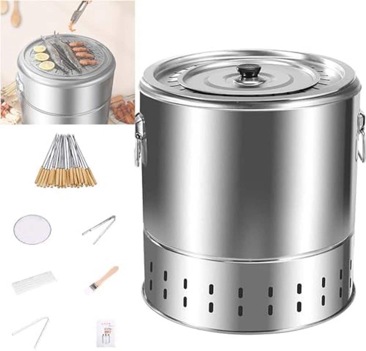 barbecue grill compacte bbq buiten koken rookvrije