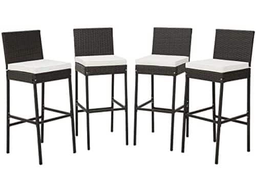 Barkruk met Kussens en Rugleuning - Duurzame Bistrostoelen voor Balkon