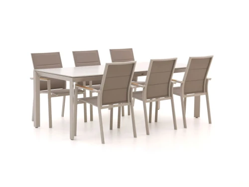 Bellagio Albinea/Sestino 220cm dining tuinset 7-delig stapelbaar - Laagste prijsgarantie!