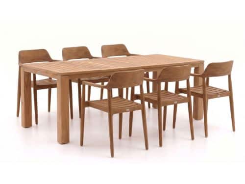 Bellagio Balba/Buxton 220cm dining tuinset 7-delig stapelbaar - Laagste prijsgarantie!