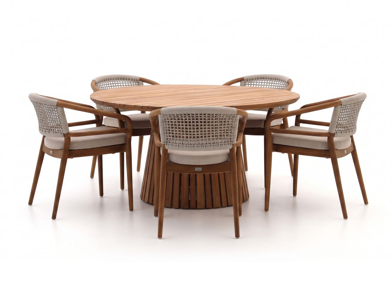 bellagio brasimone/santa severina ø150cm dining tuinset 6 delig stapelbaar laagste prijsgarantie!