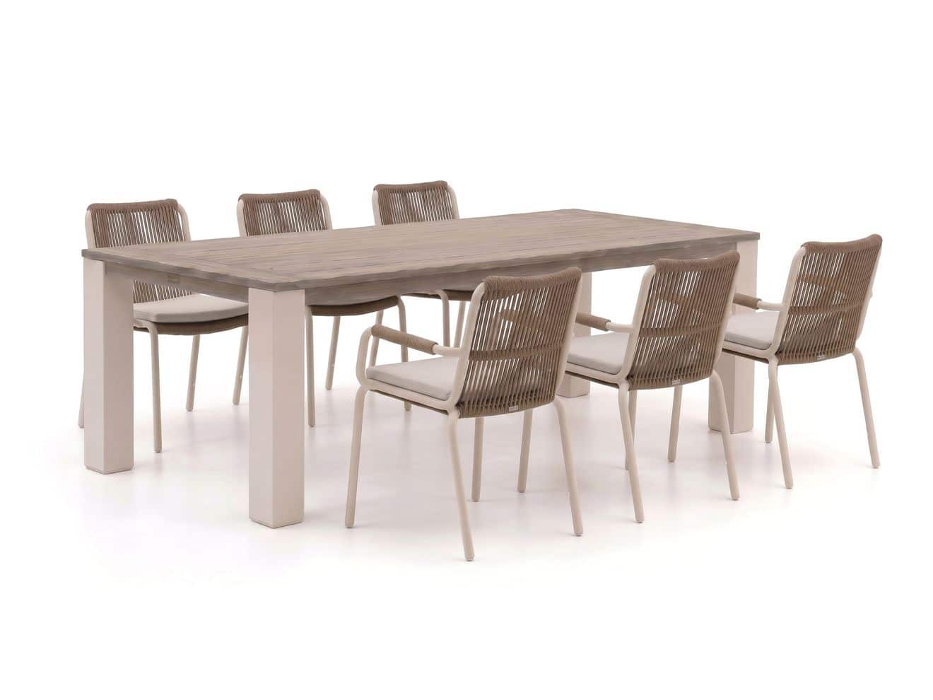 bellagio caronia/rough x 240cm dining tuinset 7 delig stapelbaar laagste prijsgarantie!