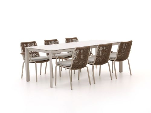 Bellagio Caronia/Sestino 220cm dining tuinset 7-delig stapelbaar - Laagste prijsgarantie!
