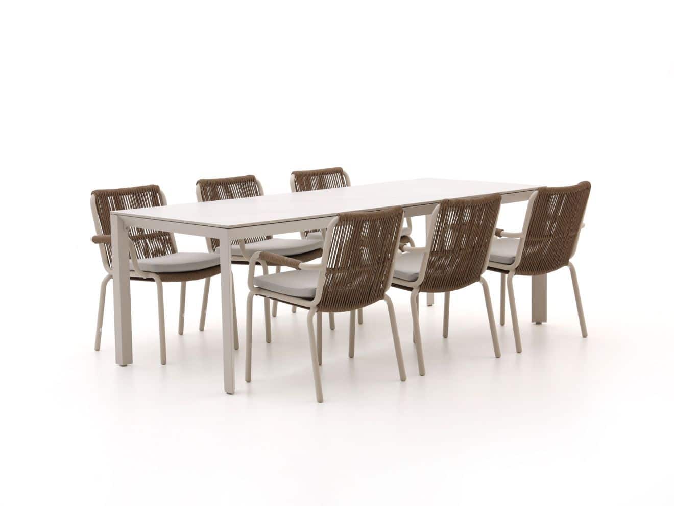 bellagio caronia/sestino 220cm dining tuinset 7 delig stapelbaar laagste prijsgarantie!