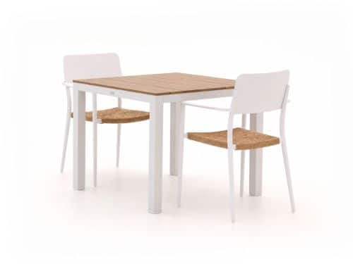 Bellagio Cino/Fidenza 90cm dining tuinset 3-delig stapelbaar - Laagste prijsgarantie!