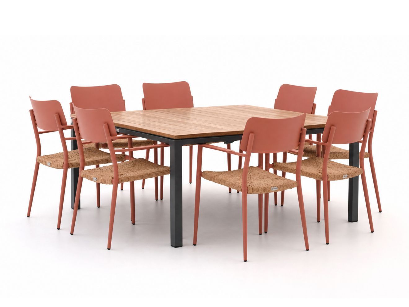 bellagio cino/linosa 160x160cm dining tuinset 9 delig stapelbaar laagste prijsgarantie!