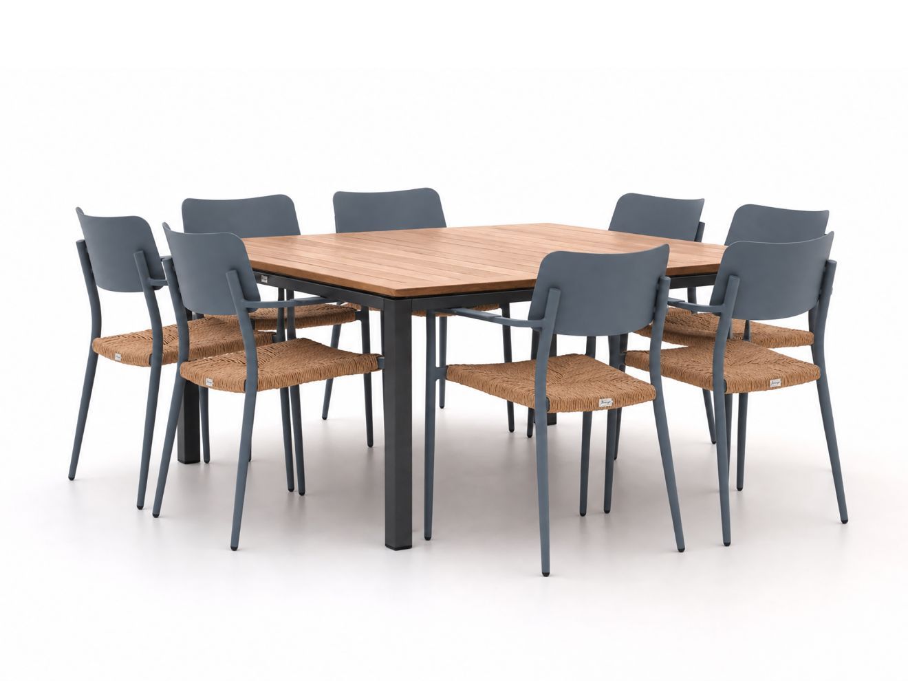 bellagio cino/linosa 160x160cm dining tuinset 9 delig stapelbaar laagste prijsgarantie!