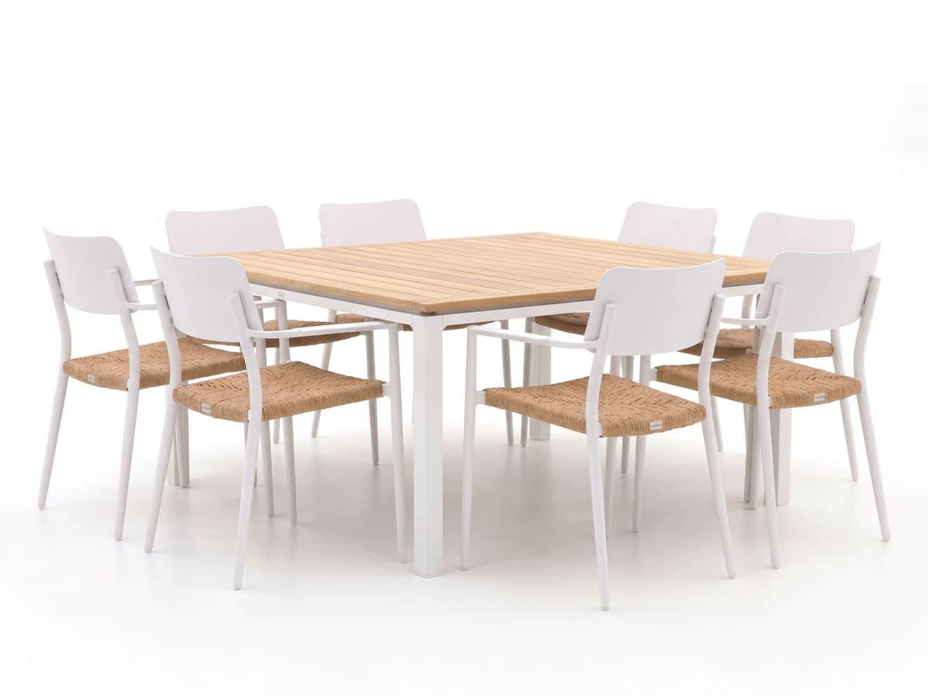 bellagio cino/linosa 160x160cm dining tuinset 9 delig stapelbaar laagste prijsgarantie!