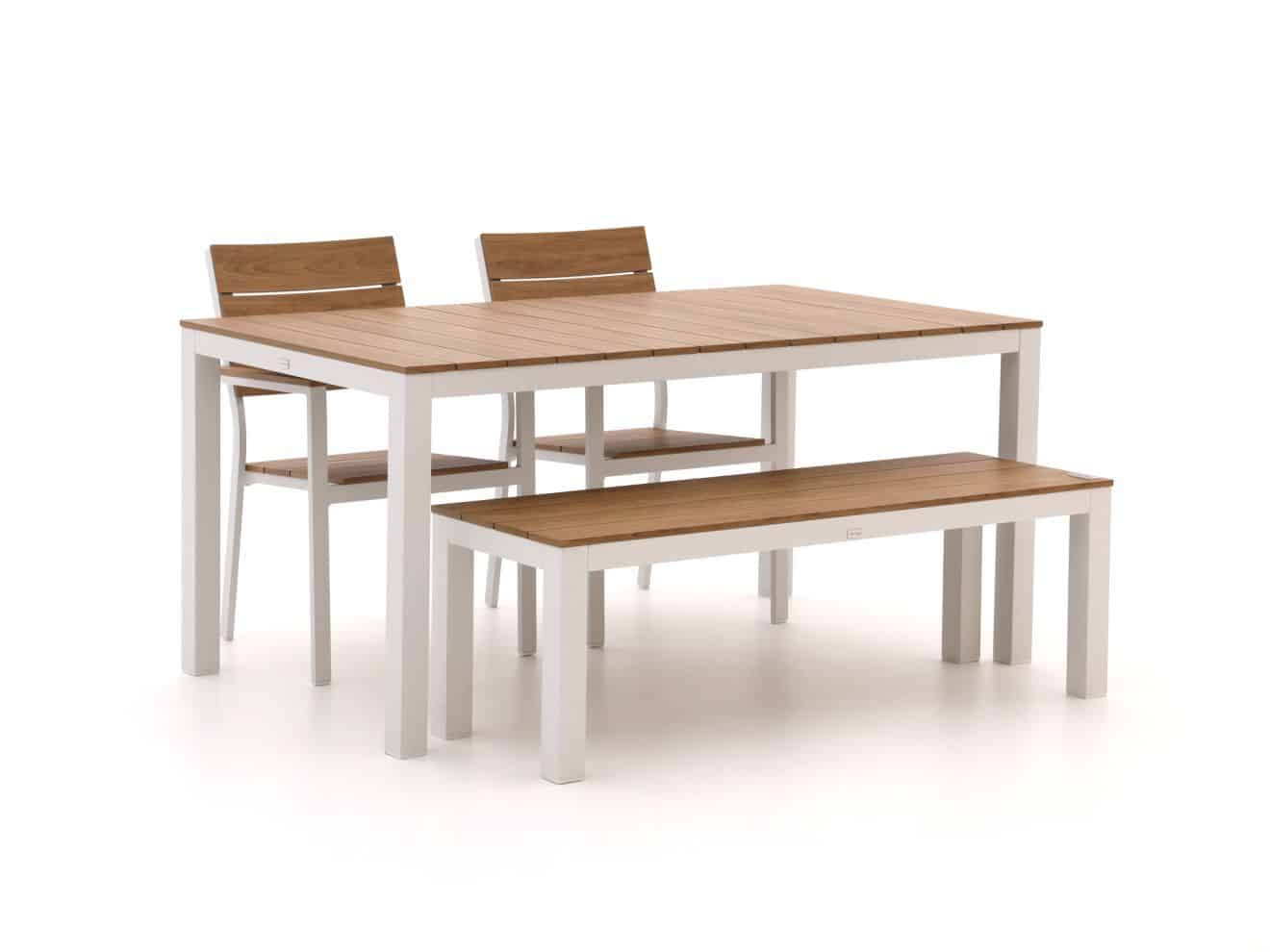 bellagio fidenza 160cm dining tuinset met bank 4 delig stapelbaar laagste prijsgarantie!