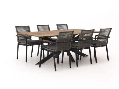 Bellagio Marudo/Furato 220cm dining tuinset 7-delig stapelbaar - Laagste prijsgarantie!