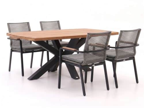 Bellagio Marudo/Induno Deens Ovaal 180cm dining tuinset 5-delig stapelbaar - Laagste prijsgarantie!