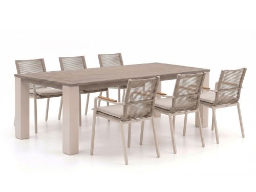 Bellagio Marudo/ROUGH-X 240cm dining tuinset 7-delig stapelbaar - Laagste prijsgarantie!