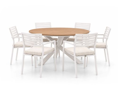 Bellagio Rumo/Fidenza ø149cm dining tuinset 7-delig stapelbaar - Laagste prijsgarantie!