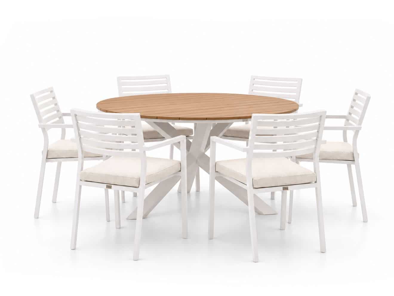 bellagio rumo/fidenza ø149cm dining tuinset 7 delig stapelbaar laagste prijsgarantie!