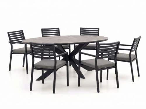 Bellagio Rumo/Fidenza ovaal 220cm dining tuinset 7-delig stapelbaar - Laagste prijsgarantie!