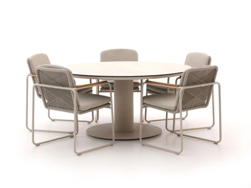 Bellagio Sordio/La Fonte รธ 150cm dining tuinset 6-delig stapelbaar - Laagste prijsgarantie!