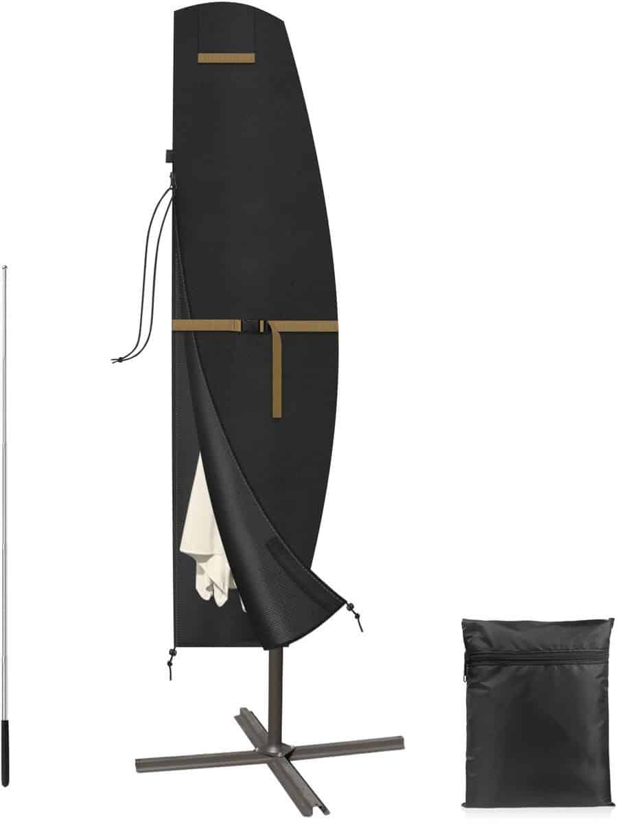 beschermhoes parasol, hoes, parasol, 3 m, zweefparasol, parasolafdekking