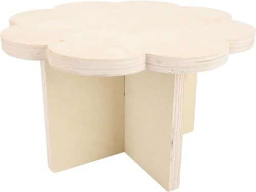 Bloemvormige Tafel - Houten Klaptafel - Buitenactiviteiten - Met Wijnglashouder