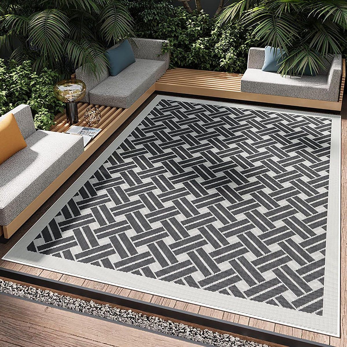 buitenkleed picknickkleed buitenleven omkeerbaar ontwerp 150×210