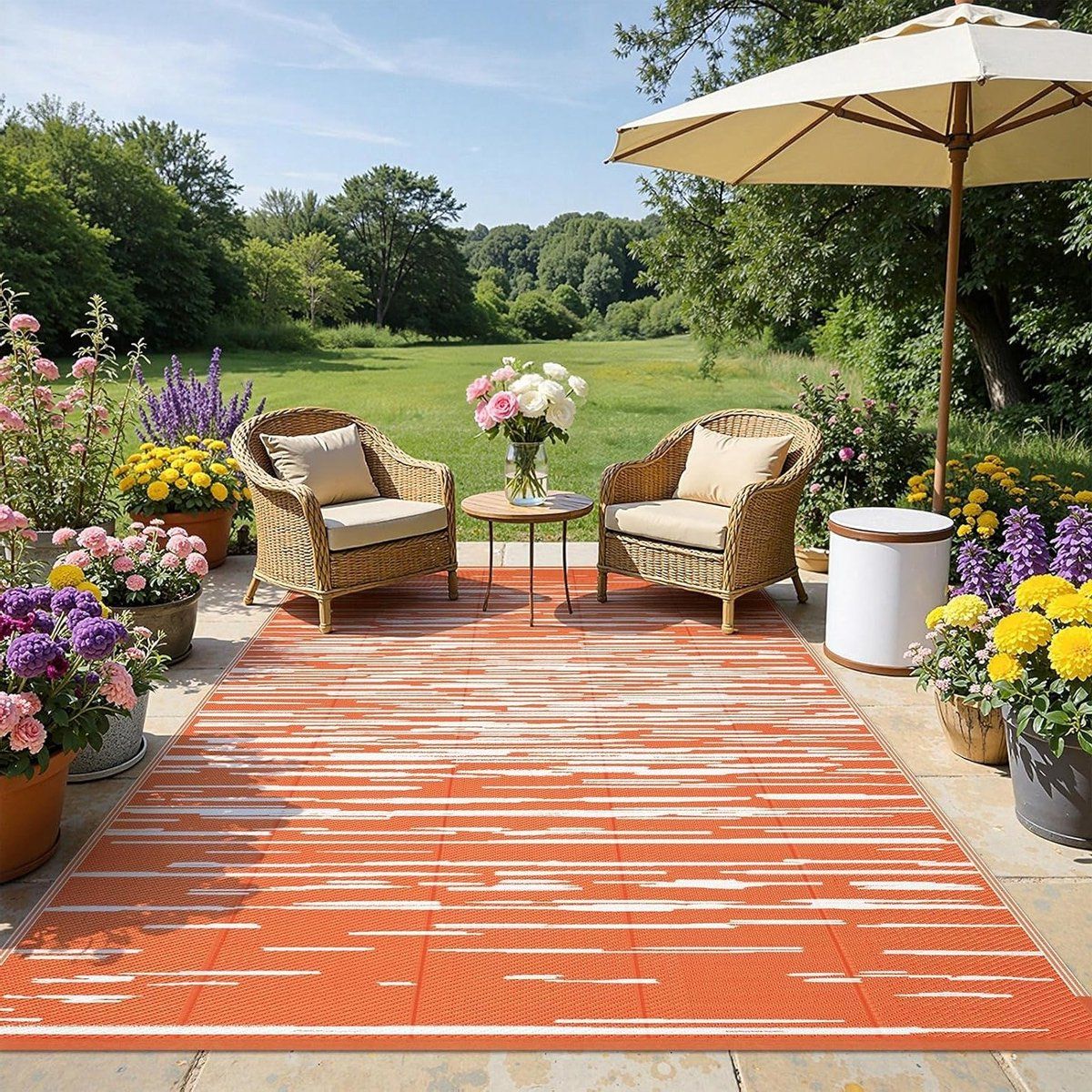buitenkleed voor tuin en camping, weerbestendig, 270 x 360 cm