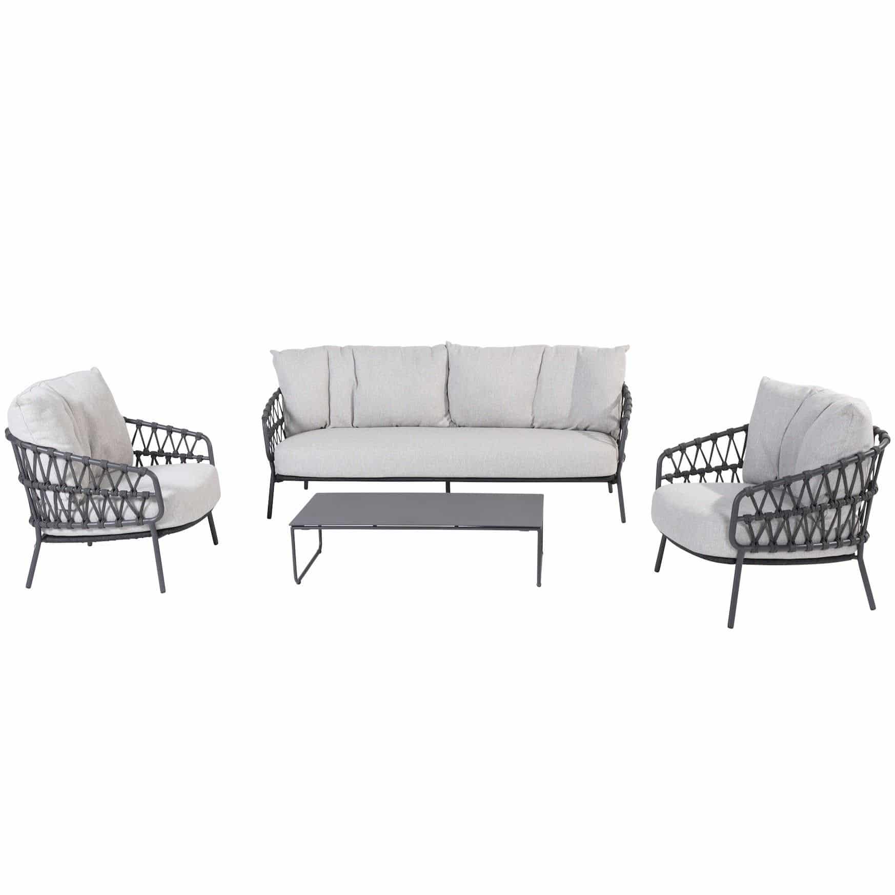 calpi stoel bank loungeset 4 delig rope 4 seasons outdoor