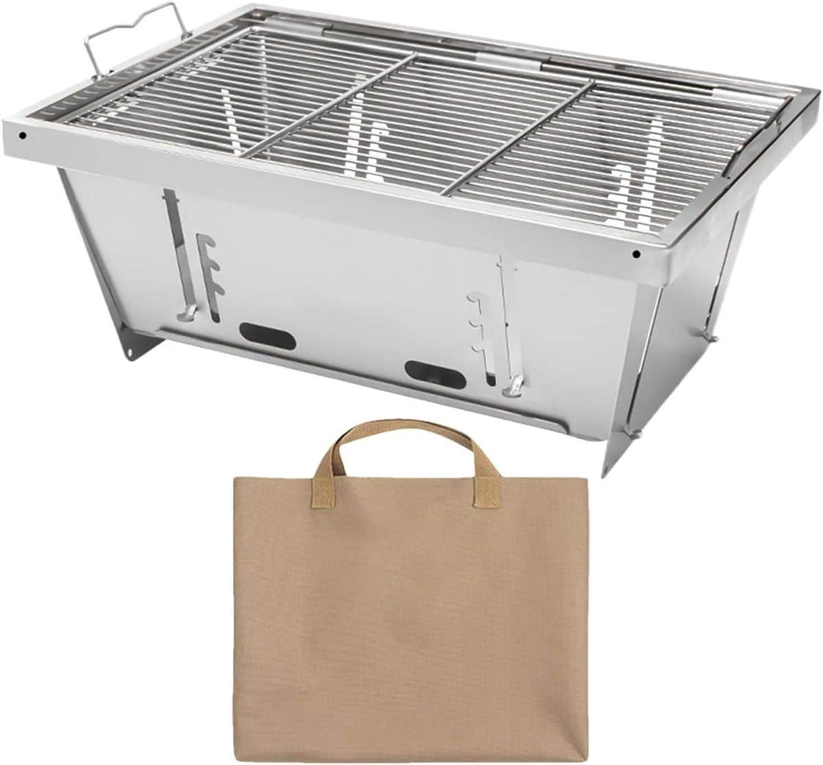 campinggrill vouwbaar houtskool bbq outdoor koken verstelbare