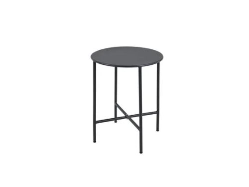 Central Park Nino Bijzettafel - Staal - Zwart - Diameter 40cm