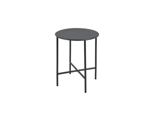 Central Park Nino Bijzettafel - Staal - Zwart - Diameter 40cm