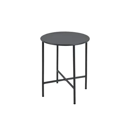 central park nino bijzettafel staal zwart diameter 40cm