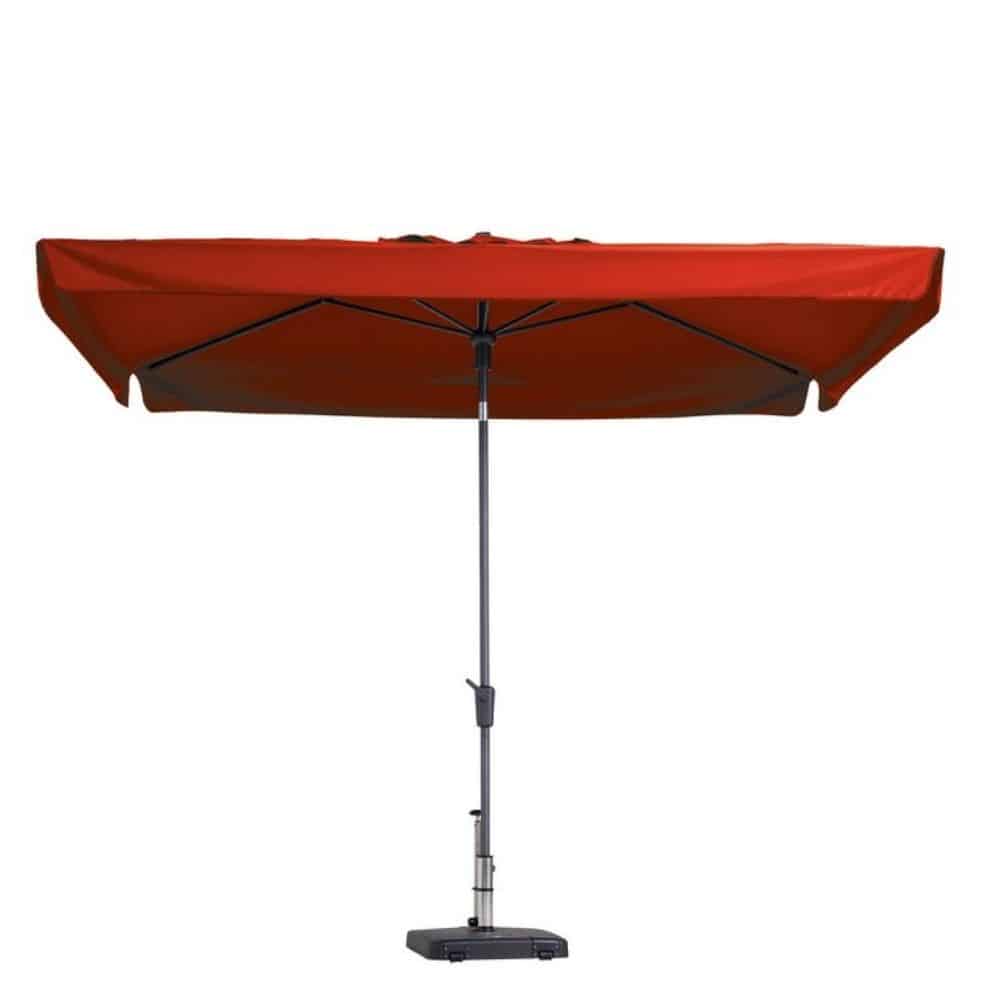 delos luxe stokparasol 300x200cm | brick red