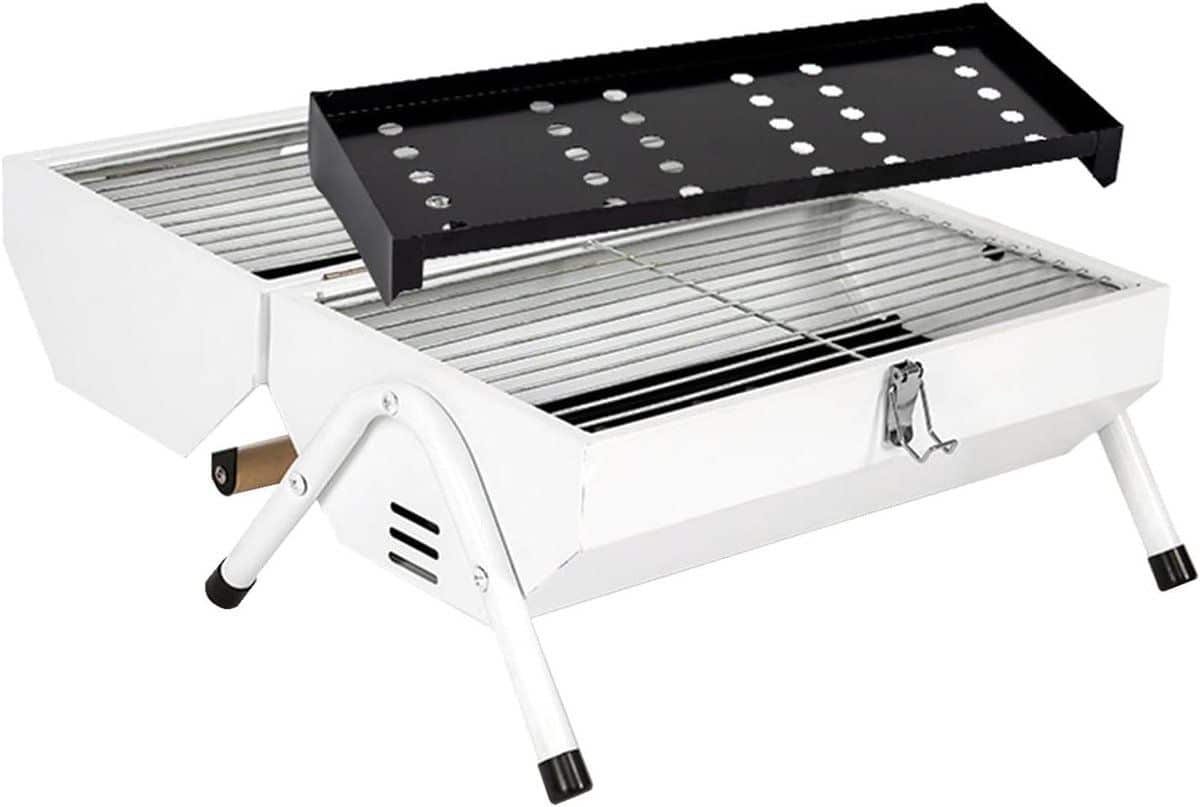 draagbare houtskool bbq grill tafel bbq buiten koken