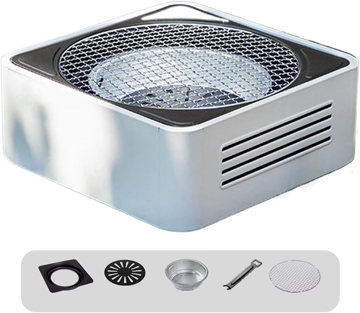 draagbare houtskool grill tafelblad bbq buiten koken