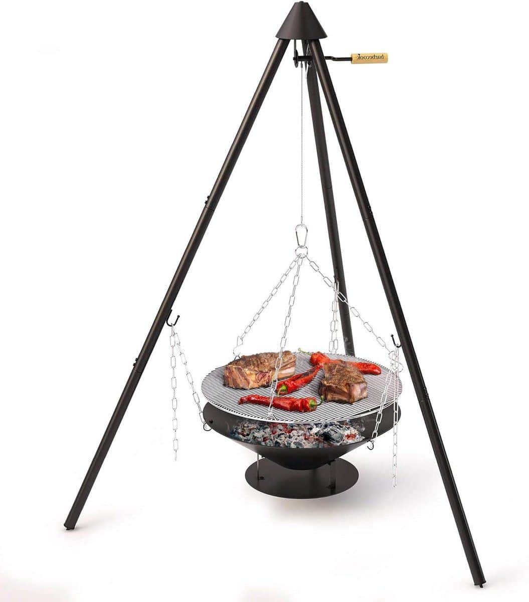 driepoot bbq houtskool grill buiten koken inclusief