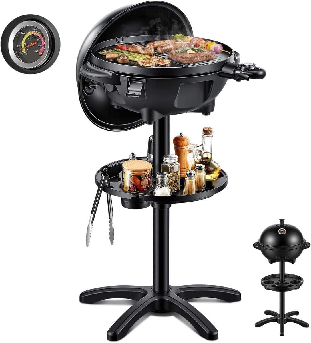 elektrische barbecue 2400w 2 in 1 staande bbq en tafelgrill