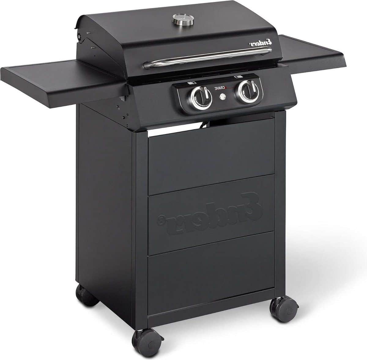 elektrische grill ecrave met gegoten grillwagen opbergruimte simple