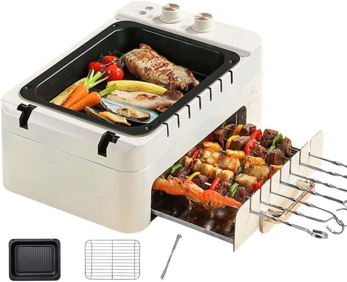 elektrische kebab grill verticale bbq spiesjes machine binnen