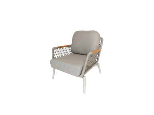 Elena lounge stoel hoge rug latte light