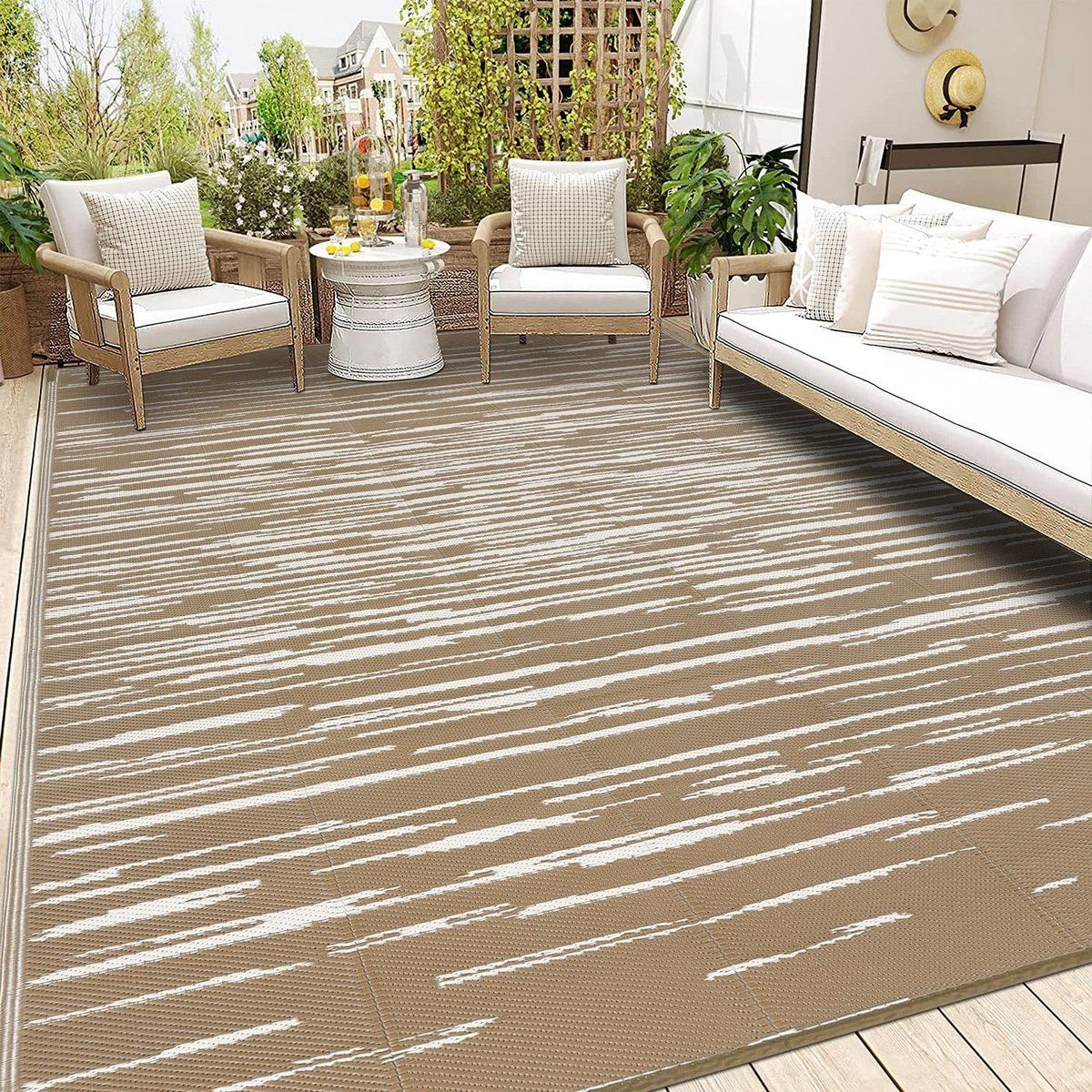 extra groot buiten tapijt 270×360 cm waterdicht, omkeerbaar en