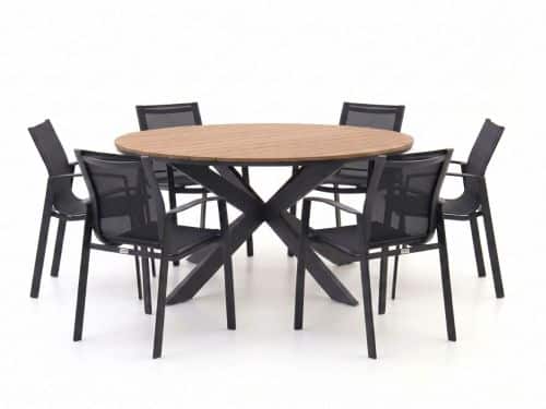 Forza Altea/Fidenza ø149cm dining tuinset 7-delig stapelbaar - Laagste prijsgarantie!