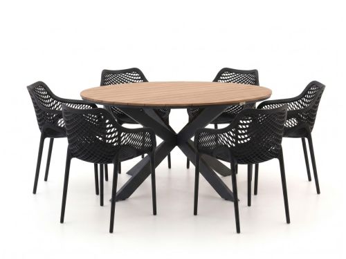 Forza Ripi/Fidenza ø149cm dining tuinset 7-delig stapelbaar - Laagste prijsgarantie!