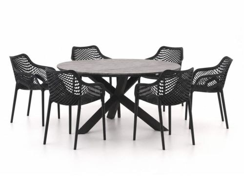 Forza Ripi/Fidenza ø149cm dining tuinset 7-delig stapelbaar - Laagste prijsgarantie!