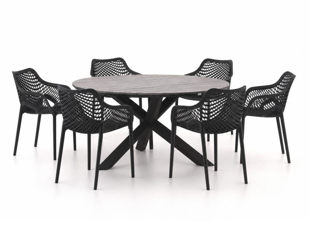 forza ripi/fidenza ø149cm dining tuinset 7 delig stapelbaar laagste prijsgarantie!
