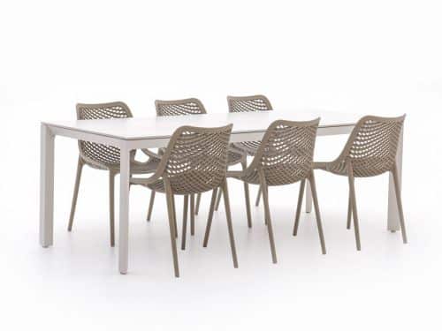 Forza Ripi/Sestino 220cm dining tuinset 7-delig stapelbaar - Laagste prijsgarantie!