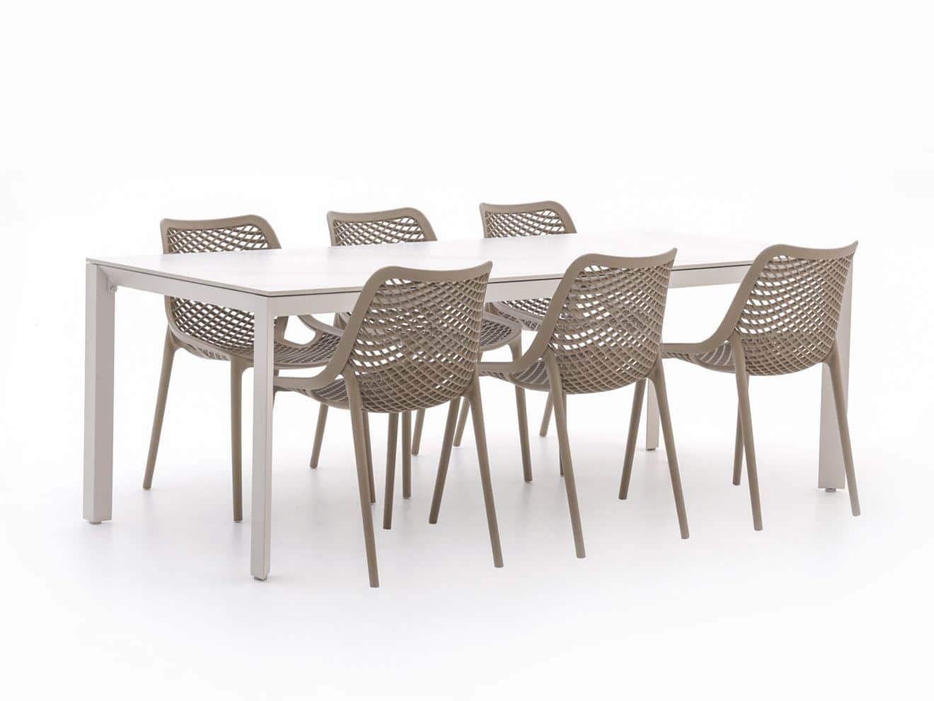 forza ripi/sestino 220cm dining tuinset 7 delig stapelbaar laagste prijsgarantie!