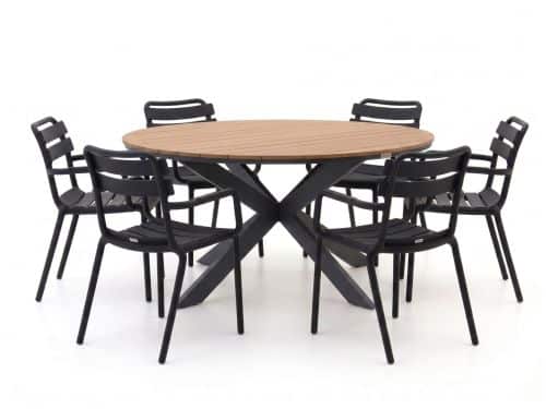 Forza Vico/Fidenza ø149cm dining tuinset 7-delig stapelbaar - Laagste prijsgarantie!